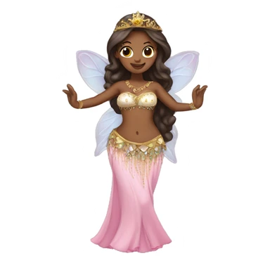 Brunette fairy princess belly dancing sticker