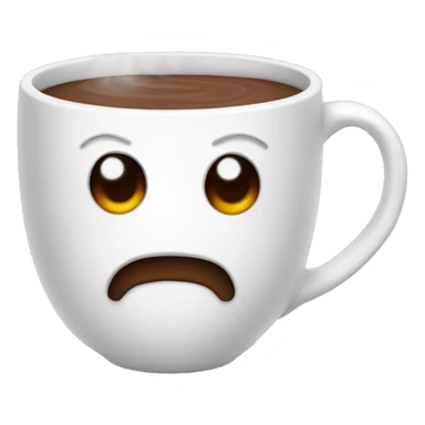 hot coco in a white mug sticker