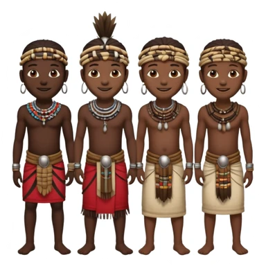 ethiopia mursi tribe people emoji sticker