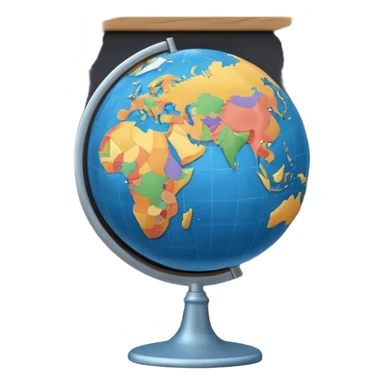 globe on an empty chalkboard sticker