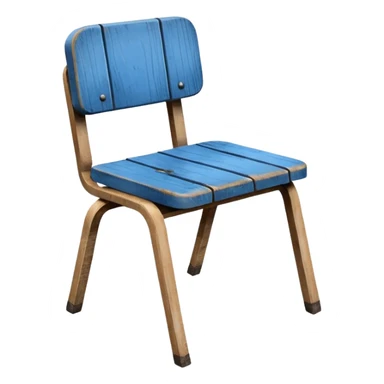 blue school chair sticker