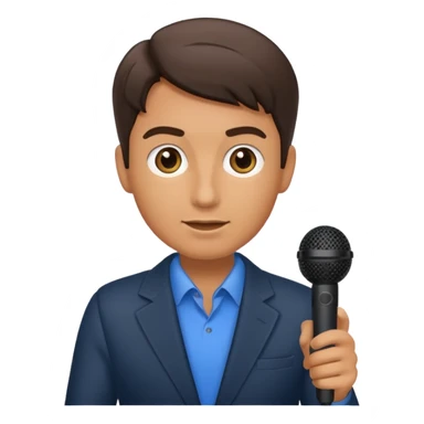 Reportera con 2 micrófono sticker