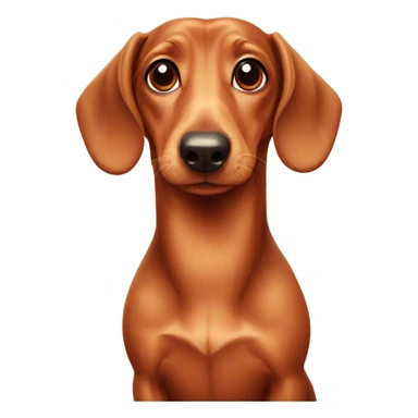Daschund with heart eyes sticker
