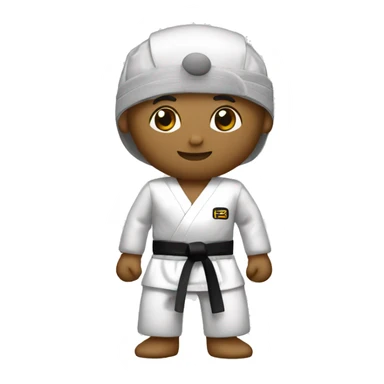 Taekwondo black belt with 3 lines in both end dress sticker