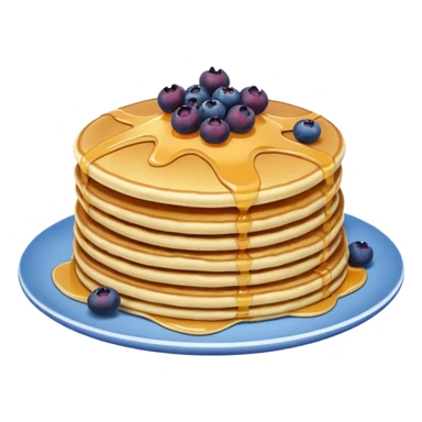 Pancake topped with blueberries sticker
