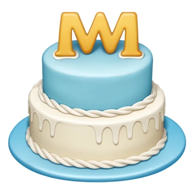I want a cake with the letters: M & H on it  sticker