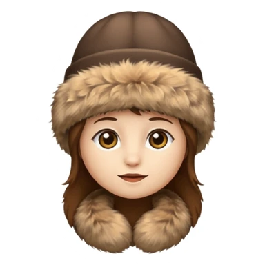 just fur hat no face sticker