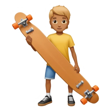 holding skateboard sticker