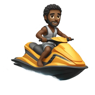 Moses on a jet ski sticker