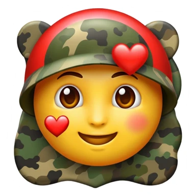 Love imoji with Army bd colour sticker