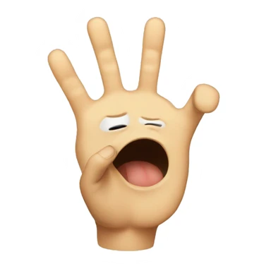 crying emoji with fingers help up to head  sticker
