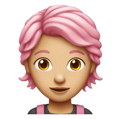 pink haired girl sticker