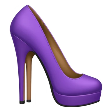 royal purple heels, cosmetics and bag emojis sticker