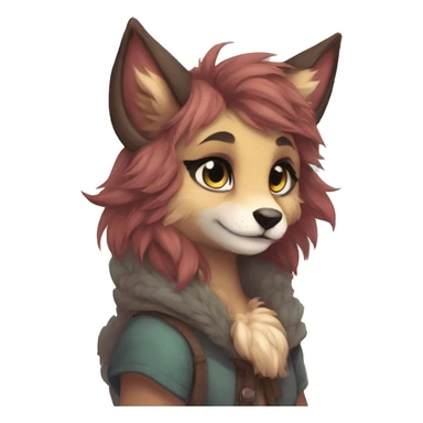 Shy cute anthro furry by Falvie, LiLaiRa, griffsnuff, AngieWolf sticker