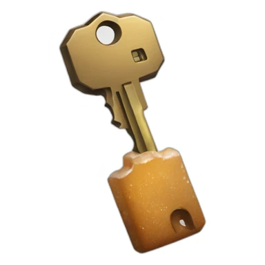 housekey with salt on the tip sticker