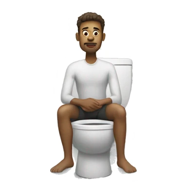 A man in a toilet sticker