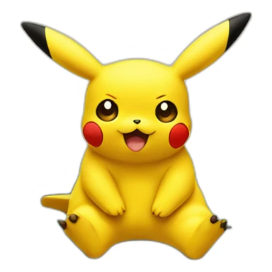 pikachu sur un lit sticker