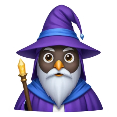 Penguin Wizard sticker