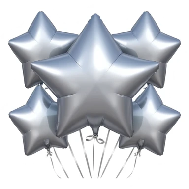 Silver Star balloons sticker