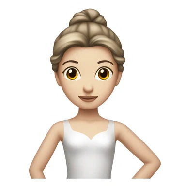 Pale, light brunette ballerina sticker