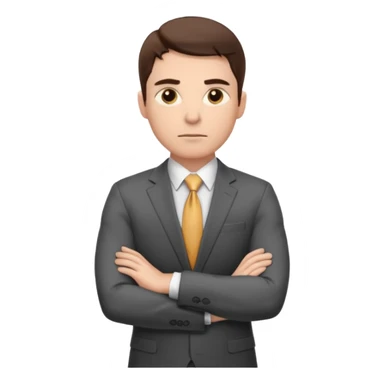 Mach mir einen trader an der wallstreet mit verschränkten armen sticker