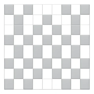 Generate a clean geometric checkerboard pattern using light gray and white squares. Modern, minimalist aesthetic with perfect symmetry. Suitable for backgrounds or digital design elements. sticker