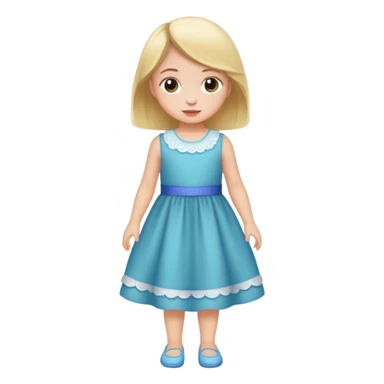 a little girl getting dressed sticker