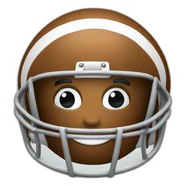 A football with a smile sticker
