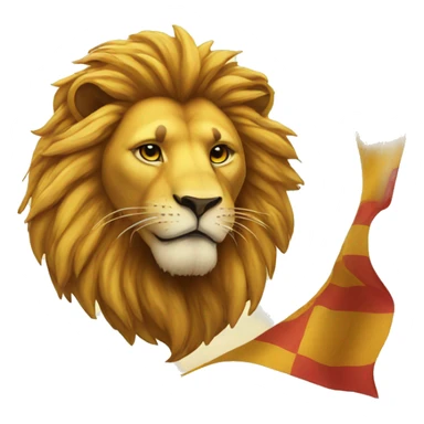 Lion and sun flag sticker