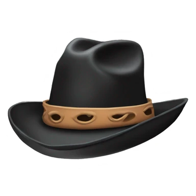 black cowboy hat with chicken stylus  sticker