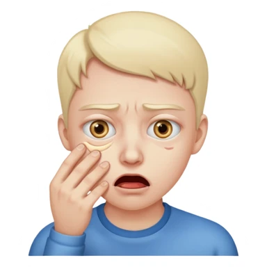 Twitching eye and choking itself sticker