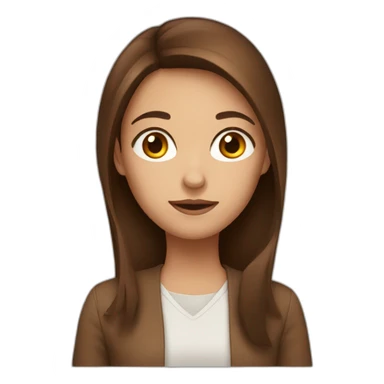 The girl with brown hair thought about it sticker