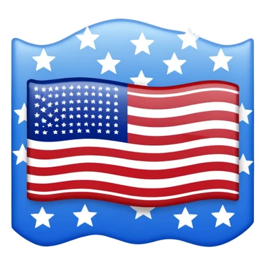 US flag turned upside down with stars on bottom sticker