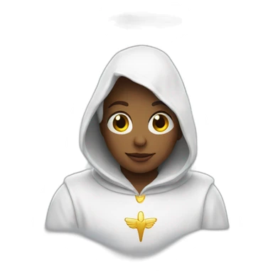 angel with hood with halo sticker