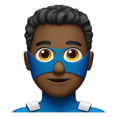 Male superhero with a blue color palette  sticker
