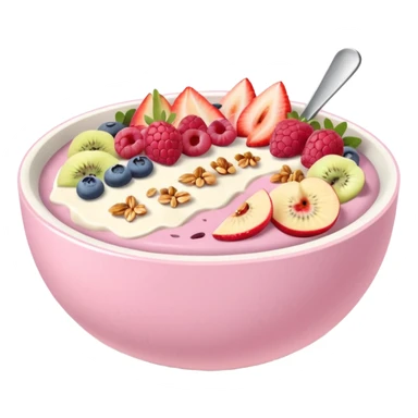 pastel pink and white smoothie bowl sticker