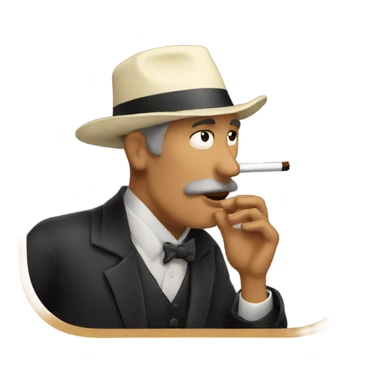 Man smoking cigar sticker