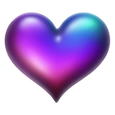 dark warm iridescent scale heart sticker