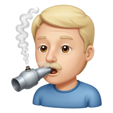 A nose that inhales exhaust fumes  sticker