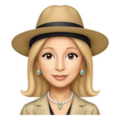barbra streisand with hat sticker