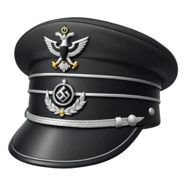 German officer's hat is slightly turned to the right  sticker