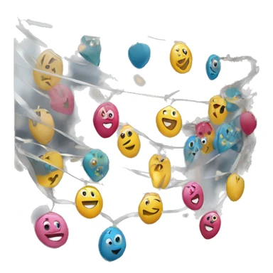 New years garland on the window sticker