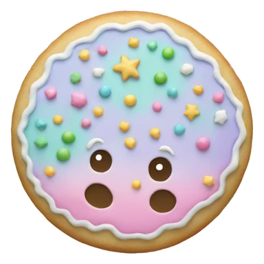 Pastel Christmas cookie sticker