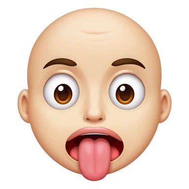 silly face with tongue out and crossed eyes sticker