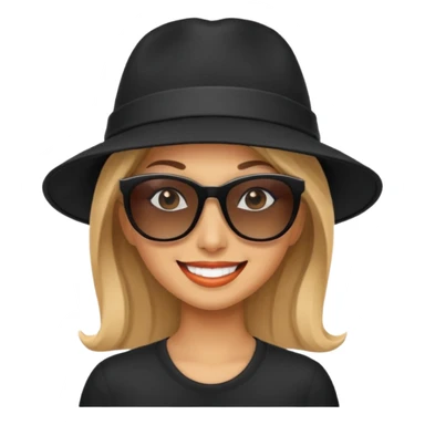 beach woman with black hat sticker