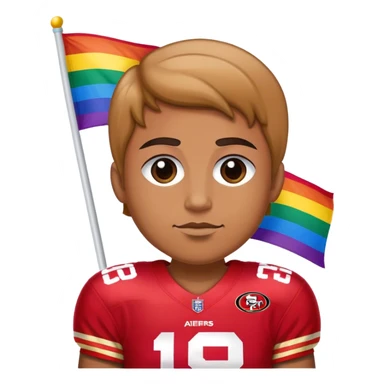 Gay pride 49ers fan sticker