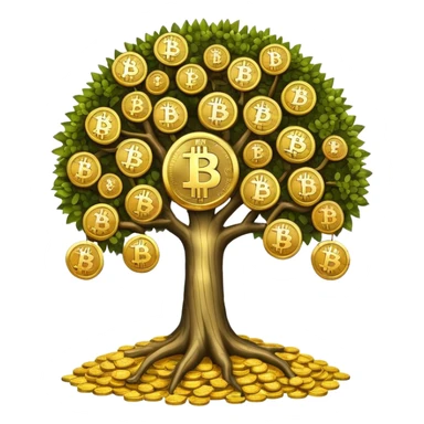 Bitcoin tree sticker