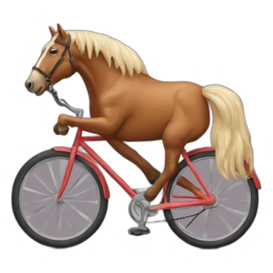 Horse on bike sticker