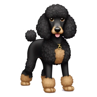 Black and tan standard phantom poodle sticker