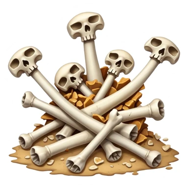 pile of bones sticker